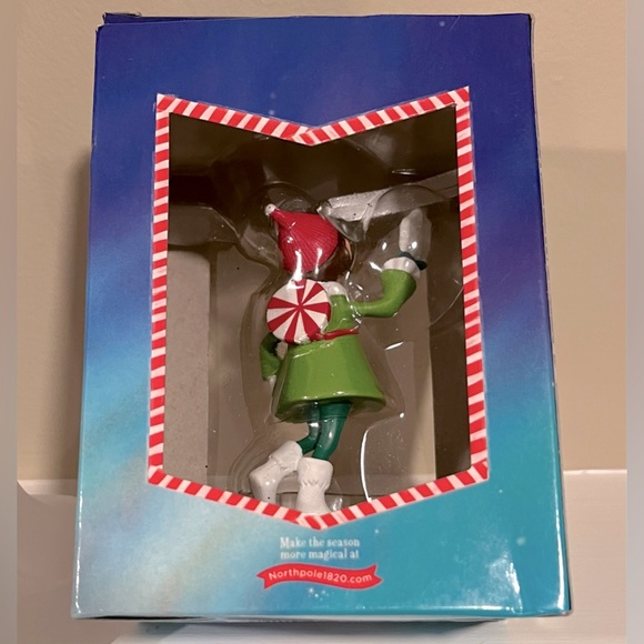 Relisted - Hallmark Northpole Ornament in Box Boy Green Coat Holding Snowflake - Picture 2 of 5